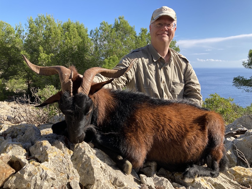 Balearean boc trophy with Alden Thern hunting in Mallorca in Spain