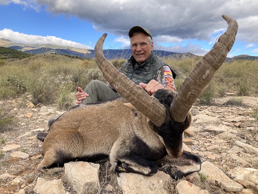 Richard Sicher with his Southeastern ibex trophy hunting in Spain